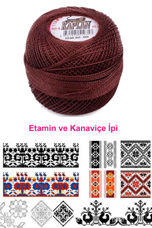 Kaplan Etamin Ve Kanaviçe İpi 8 No Kod/Renk: 300 - 