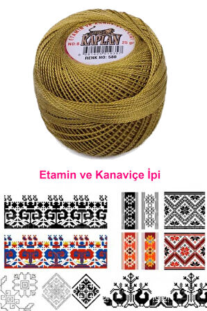 Kaplan Etamin Ve Kanaviçe İpi 8 No Kod/Renk: 580 - 