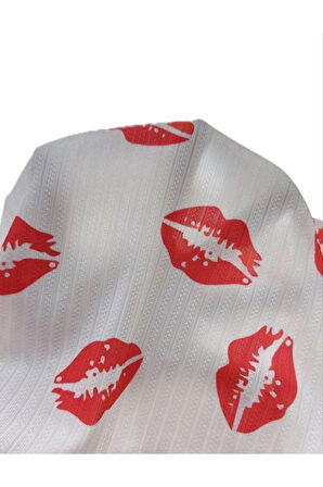 Kiss Öpücük Beyaz Şortlu Takım