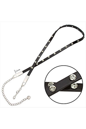 Klasik Deri Taşlı Kemer