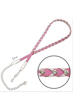 Örgülü Deri Taşlı Kemer