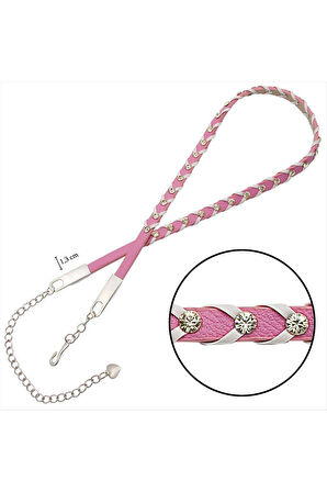 Örgülü Deri Taşlı Kemer