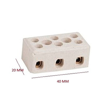 PORSELEN KLEMENS 2 NO 3'LÜ