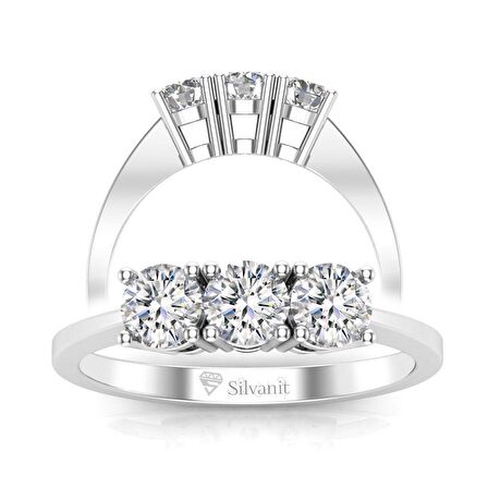 0,90 Karat Pırlanta Tria Yüzük