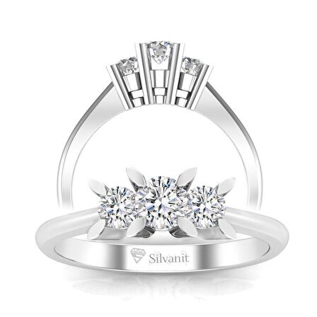 0,40 Karat Pırlanta Tria Yüzük