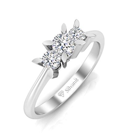 0,40 Karat Pırlanta Tria Yüzük