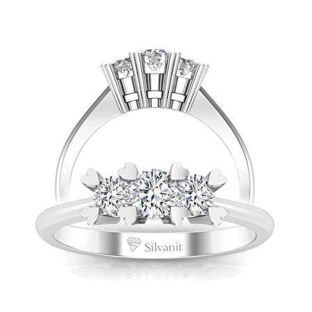 0,50 Karat Pırlanta Tria Yüzük