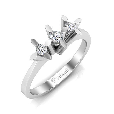 0,15 Karat Pırlanta Tria Yüzük