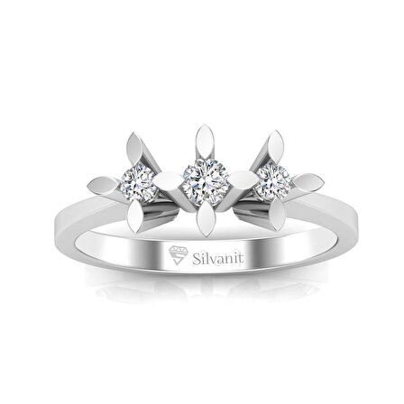 0,15 Karat Pırlanta Tria Yüzük