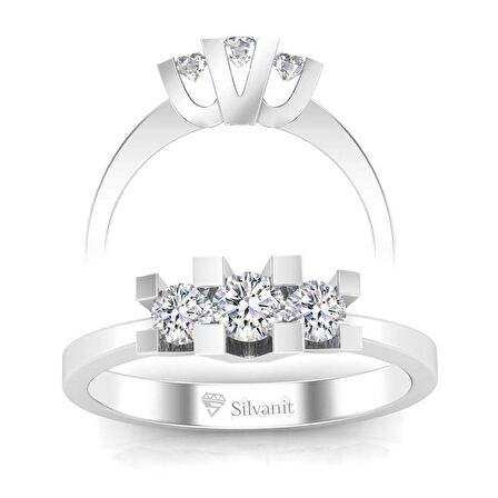 0,35 Karat Pırlanta Tria Yüzük