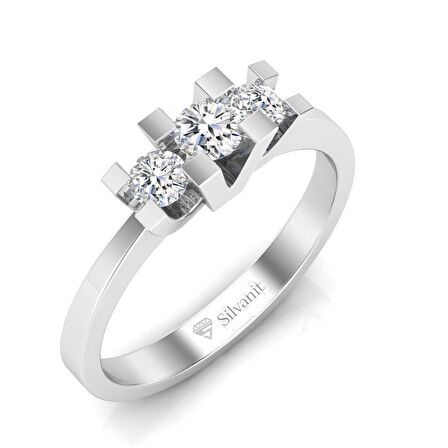 0,35 Karat Pırlanta Tria Yüzük