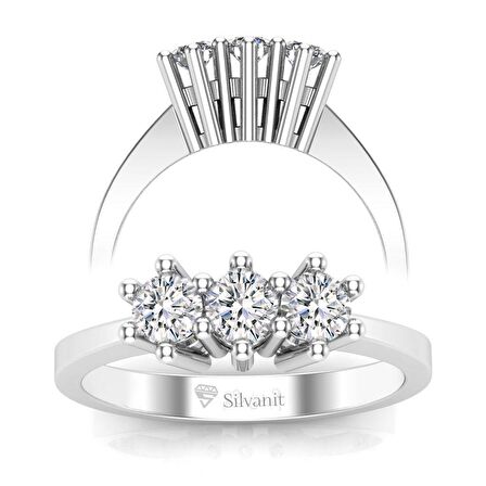 0,45 Karat Pırlanta Tria Yüzük