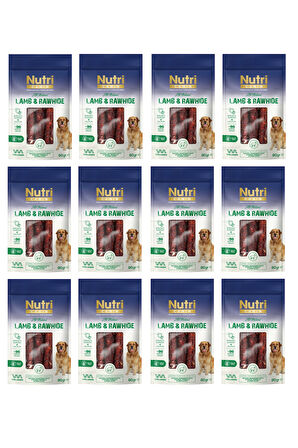 Nutri Canin Rawhide Kuzu Etli Köpek Ödülü 80 Gr. X 12 Adet