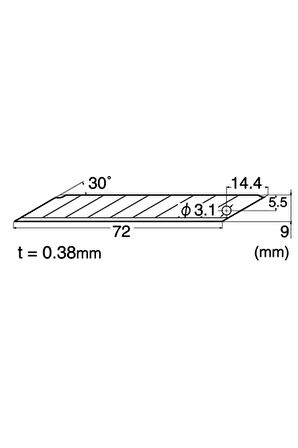 NT CUTTER BD-1800 9mm 30 Derece PPF Bıçak 100 Adet