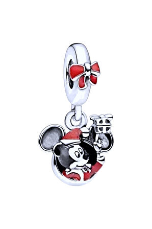 Noel Baba Mickey Mouse Charm | 925 Ayar Gümüş
