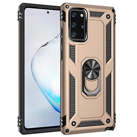Gpack Samsung Galaxy Note 20 Kılıf Tank Koruma Vega Standlı Yüzüklü Mıknatıslı