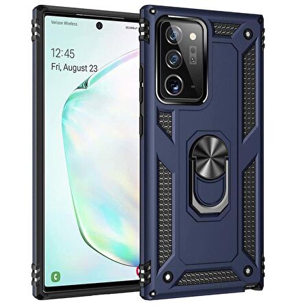 Gpack Samsung Galaxy Note 20 Kılıf Vega Standlı Yüzüklü MıknatıslıFull Ekran