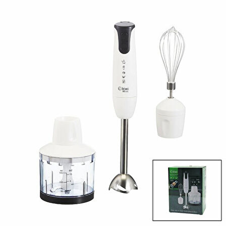 KİWİ KHB-4440  3LÜ  EL BLENDER SETİ DOĞRAYICI - MİKSER - BLENDER 2 KADEME HIZ DC MOTOR - 500W 500ML HAZNE  GO5060Gok111756