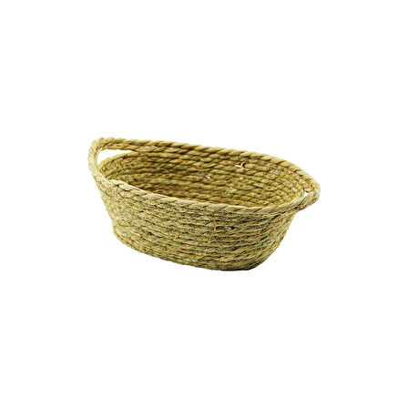 OVAL - KULPLU HASIR ORGANİZER SEPET 18X27CM - Y: 11CM  GO5060Gok120489
