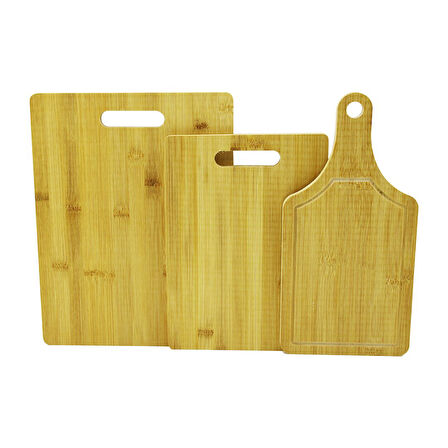 3 BOY SET AHŞAP BAMBU KESİM PANOSU 16X22 - 20X28 - 25X33CM  GO5060Gok222672