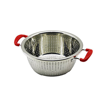 24CM PLASTİK KULPLU ÇELİK SEPET METAL SÜZGEÇ  GO5060Gok222991