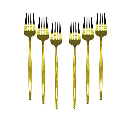 6 PCS GOLD YEMEK ÇATAL SETİ  GO5060Gok222914