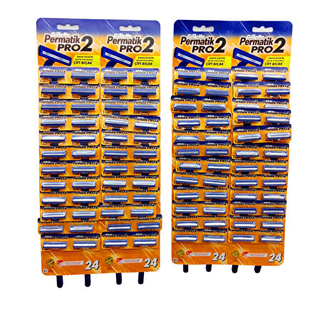 PERMATİK PRO 2 ÇİFT BIÇAKLI SAPLI JİLET 96 PARÇA  GO50605381980