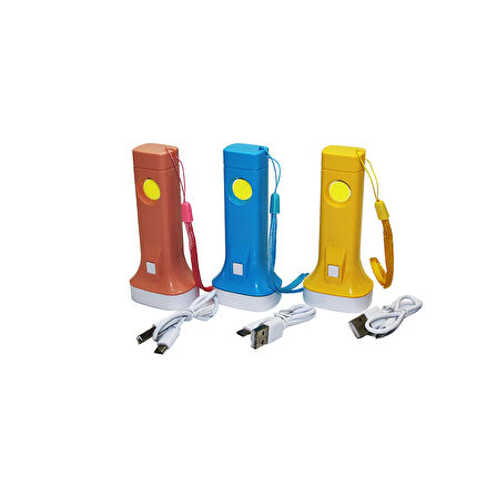 2IN1 USB ŞARJLI EL FENERİ KİLİTLİ POŞETLİ  GO50604997040