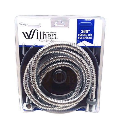 360° DÖNERLİ MİNİ ÖRGÜLÜ  DUŞ SPİRALİ DUŞ HORTUM 150CM  GO5060Gok130374