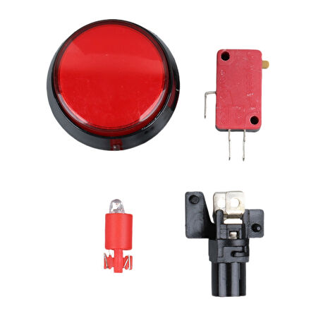 ATARİ BUTONU 12V LEDLİ KAFA ÇAPI 32MM DELİK ÇAPI 24MM IC-180J-1  GO506089MT-23426