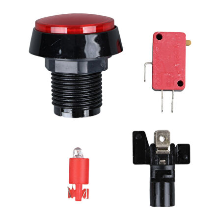 ATARİ BUTONU 12V LEDLİ KAFA ÇAPI 32MM DELİK ÇAPI 24MM IC-180J-1  GO506089MT-23426