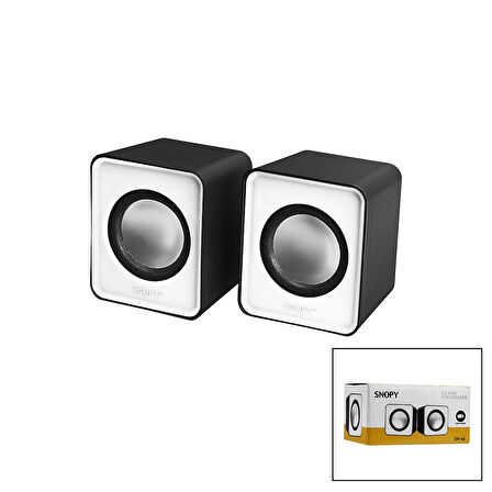 SNOPY SN-66  BEYAZ  USB 2.0 MULTİMEDYA 1+1 HOPARLÖR SPEAKER SET 6W (5060)
