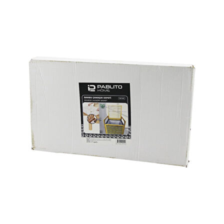 AHŞAP BAMBU KİRLİ ÇAMAŞIR SEPETİ - KUMAŞ ÇANTALI SEPET=40X35X44CM  KOL=16CM+44=Y=60CM (5060)