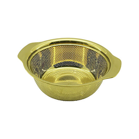 27CM   GOLD  PASLANMAZ METAL  SEPET  SÜZGEÇ  KENDİNDEN KULPLU (5060)