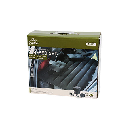 ŞİŞME YATAK SETİ KAMP - ARAÇ - EV ÇİFT KİŞİLİK 30X85X9CM HAVA POMPASI 12/24V= OTO ÇAKMAKLIK GİRİŞLİ AB-167 (5060)