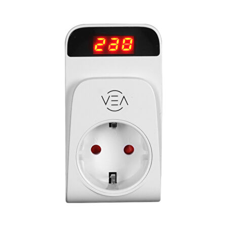 VEA VE-25530 15A 3520W TEKLİ DİJİTAL GÖSTERGELİ AKIM KORUMALI PRİZ AŞIRI YÜKSEK GERİLİM (5060)
