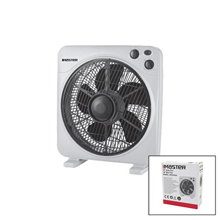 10 İNÇ  KUTU FAN  VANTİLATÖR  3 KADEME HIZ   6 PLASTİK KANAT 38W  60DK.ZAMAN AYARLI MTR-F610 (5060)