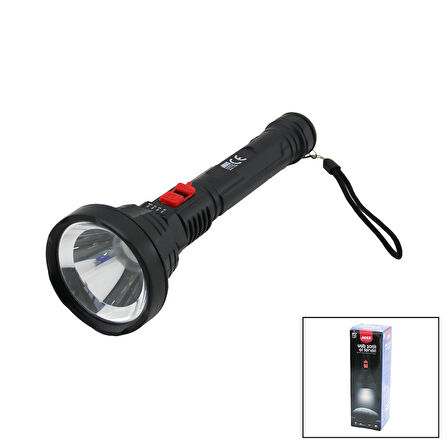 USB ŞARJLI=5V 1W LED EL FENERİ 3-KADEME IŞIK - FLAŞÖR ŞARJ GÖSTERGE 70LÜMEN 25.7CM (5060)