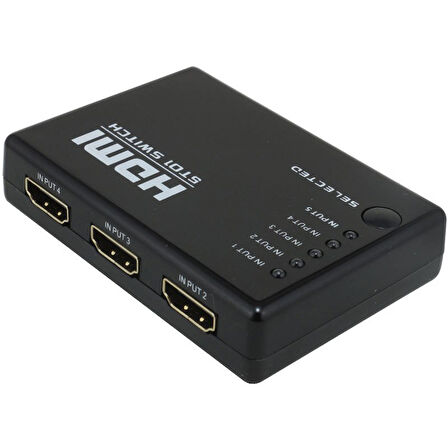 5 GİRİŞ 1 ÇIKIŞ HDMI SWITCHER TOPLAYICI KUMANDALI ADAPTÖRSÜZ (5060)