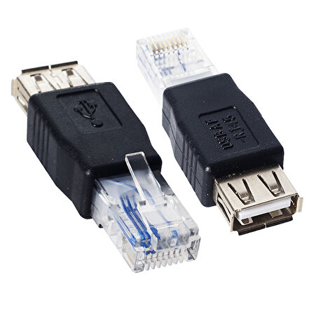 RJ 45 ERKEK USB A DİŞİ ETHERNET ÇEVİRİCİ JACK FİŞ (5060)