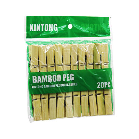20PCS AHŞAP BAMBU MANDAL (5060)