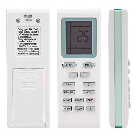 GREE YB1FA KLİMA KUMANDASI (5060)