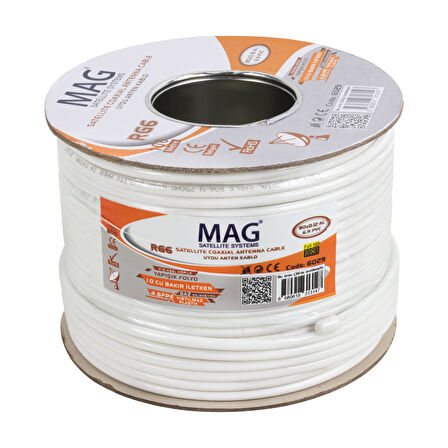 MAG RG6/U4 SAT1 BAKIR ANTEN KABLOSU (100 METRE) (5060)