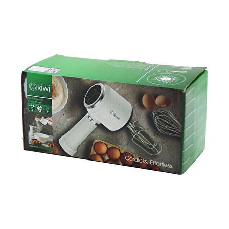 KİWİ KMX-3612 USB ŞARJLI MİKSER 2 X 2-MODEL ÇIRPICI = 4PCS 20W 3-KADEME HIZ=IŞIKLI GÖSTERGE Lİ-İON PİL:1500mAh (5060)