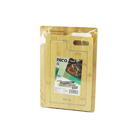 2PCS SETD.DÖRTGEN KENARLI - OVAL DELİKLİ AHŞAP BAMBU KESİM PANOSU - KESME TAHTASI 18X28X1CM--22X32X1CM (5060)