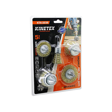 5PCS SAÇAKLI ÇELİK TEL - ÇANAK FIRÇA SETİ KTX-3238 (5060)