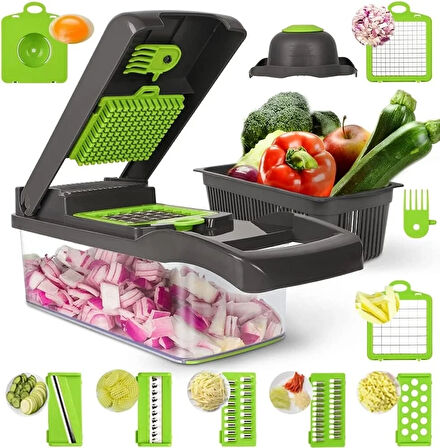 Sebze Doğrayıcı Sebze Dilimleyici 14 Pcs (5060)
