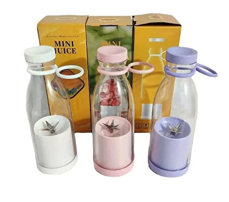 Taşınabilir Mini Şarjlı Blender Meyve Sıkacağı Smoothie Shake Yapıcı B-008 (5060)