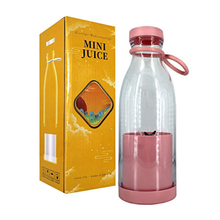 Taşınabilir Mini Şarjlı Blender Meyve Sıkacağı Smoothie Shake Yapıcı B-008 (5060)