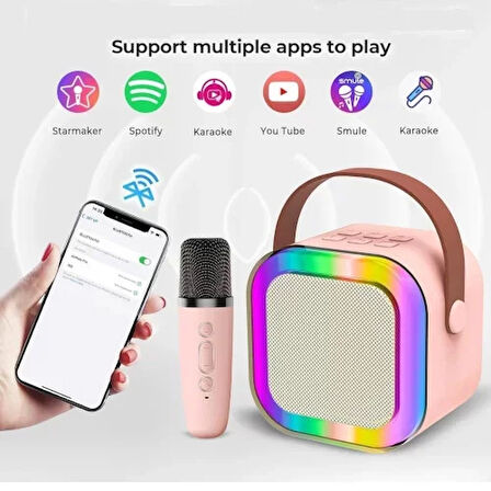 Karaoke Mikrofon Hoparlör Seti Mini (5060)